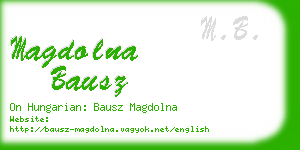 magdolna bausz business card